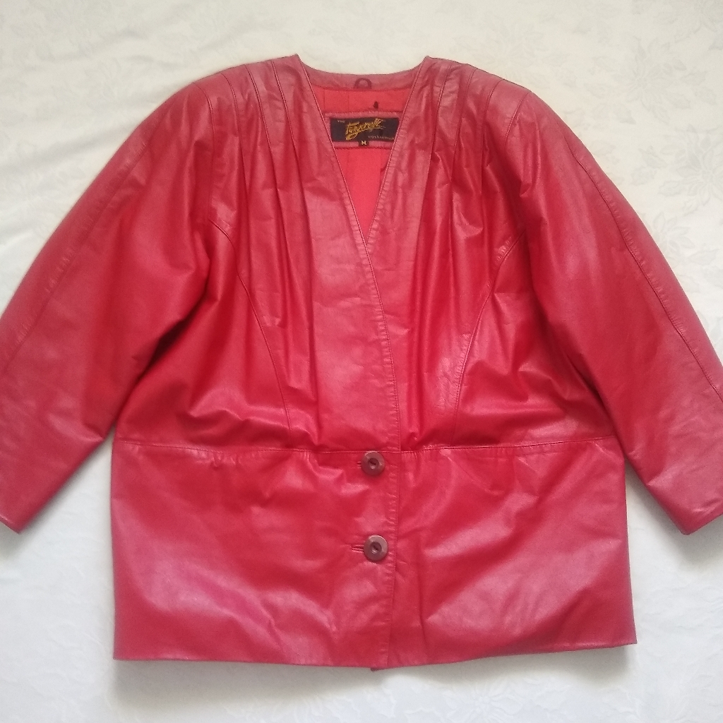 Vintage Red Leather Jacket